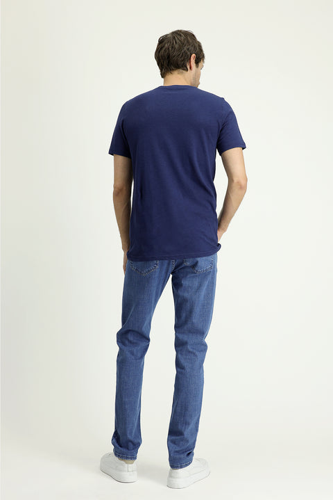 Light Blue Slim Fit Stretch Denim Jeans