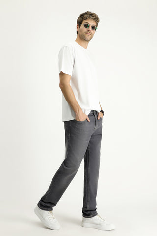  Orta Füme Regular Fit Standart Kesim Likralı Denim Pantolon