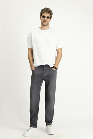  Orta Füme Regular Fit Standart Kesim Likralı Denim Pantolon