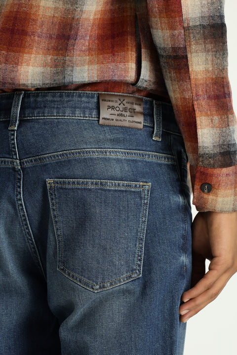 İndigo Slim Fit Dar Kesim Likralı Denim Pantolon