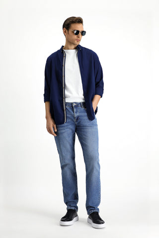  İndigo 6 Drop Regular Fit Standart Kesim Likralı Denim Pantolon
