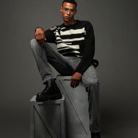 Medium Gray Slim Fit Stretch Denim Pants