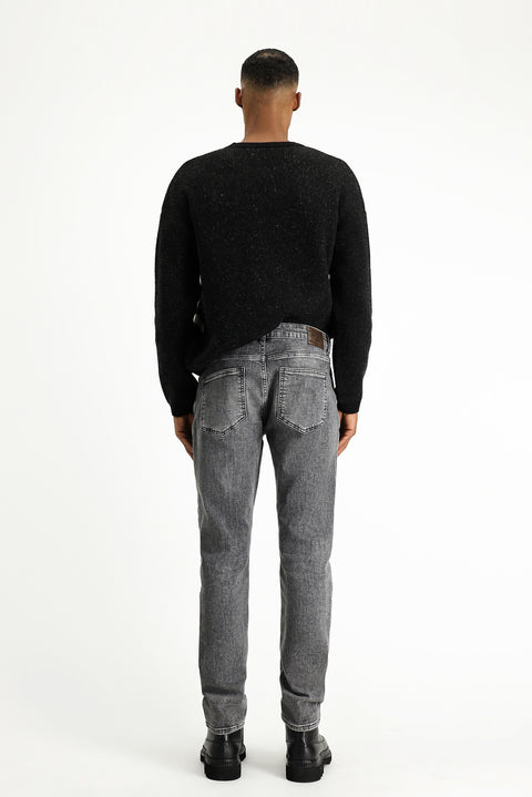 Medium Gray Slim Fit Stretch Denim Pants