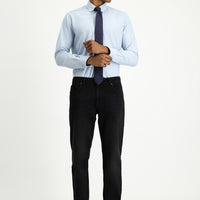 Black Regular Fit Standard Cut Lycra Denim Pants