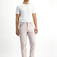 Baby Pink Slim Fit Stretch Denim Pants