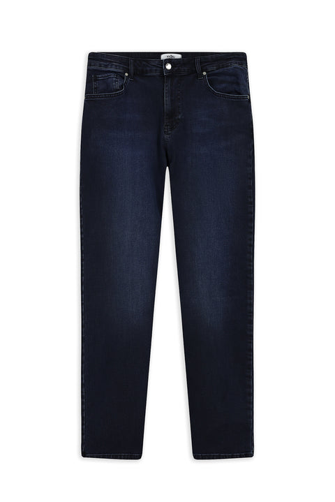Dark Navy Relaxed Fit Stretch Denim Jeans