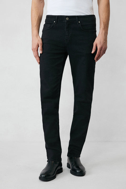 Siyah Relaxed Fit Rahat Kesim Pamuklu Likralı Esnek 4 Mevsim Denim Pantolon