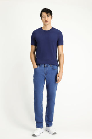  Açık Mavi Regular Fit Standart Kesim Pamuklu Likralı Esnek 4 Mevsim Denim Pantolon