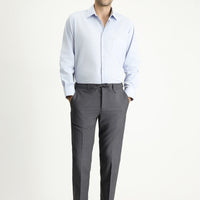 Koyu Füme 7 Drop Super Slim Fit Eksra Dar Kesim Likralı Beli Lastikli İpli Klasik Kumaş Pantolon
