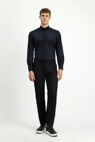  Siyah 7 Drop Slim Fit Dar Kesim Klasik Kumaş Pantolon