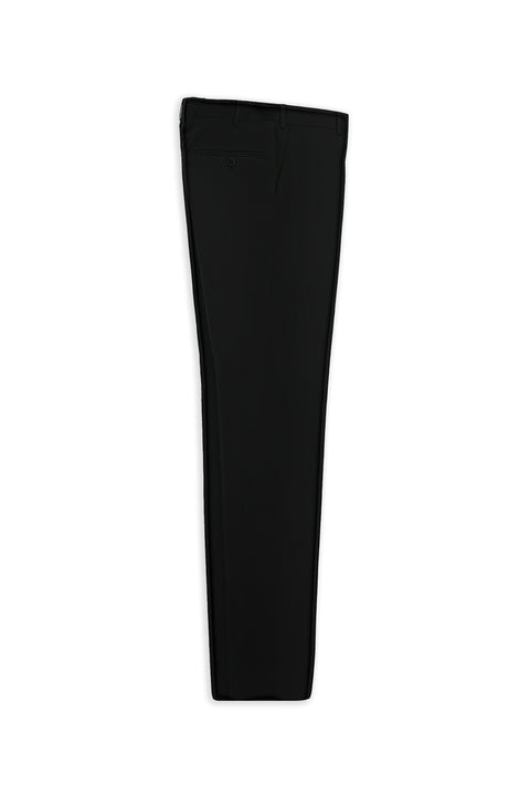Black 4-Drop Relaxed Fit Classic Fabric Trousers