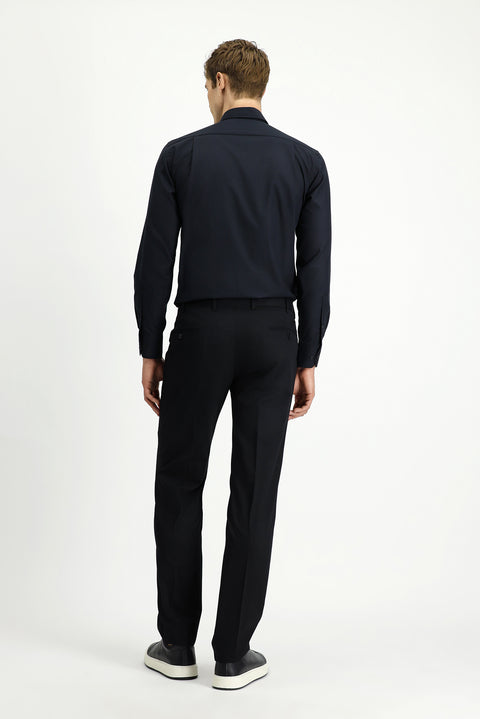 Black 7 Drop Slim Fit Classic Fabric Trousers