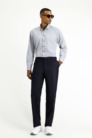  Siyah Lacivert 7 Drop Slim Fit Dar Kesim Klasik Kumaş Pantolon