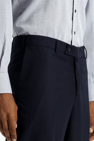  Siyah Lacivert 7 Drop Slim Fit Dar Kesim Klasik Kumaş Pantolon