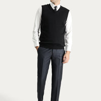 Dark Anthracite 7 Drop Slim Fit Classic Fabric Trousers