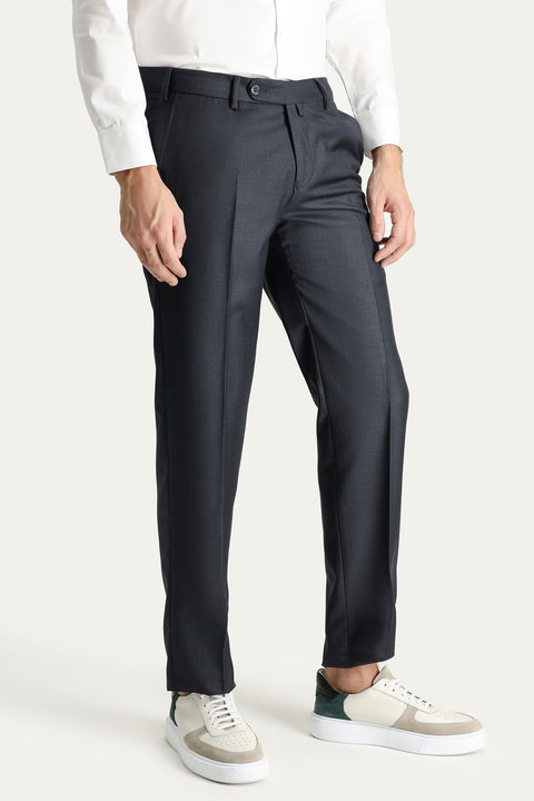 Dark Anthracite 7 Drop Slim Fit Classic Fabric Trousers