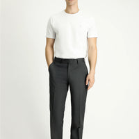 Medium Gray 4-Drop Relaxed Fit Classic Fabric Trousers