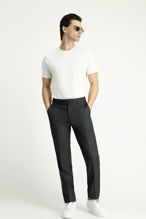 Orta Füme 7 Drop Slim Fit Dar Kesim Klasik Kumaş Pantolon