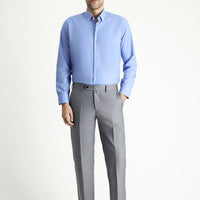 Light Gray 7 Drop Slim Fit Classic Fabric Trousers