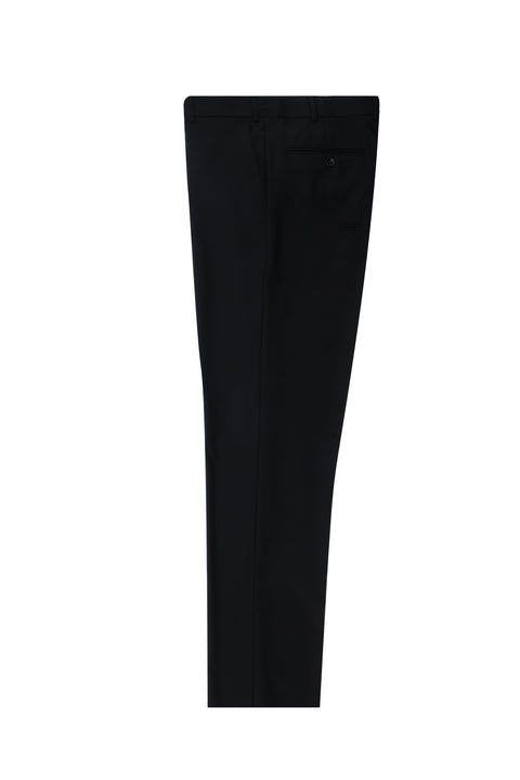 Siyah 4 Drop Relaxed Fit Rahat Kesim Klasik Kumaş Pantolon