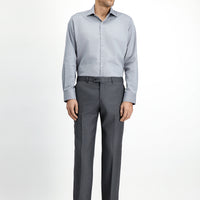 Medium Gray 6 Drop Regular Fit Standard Cut Classic Fabric Trousers