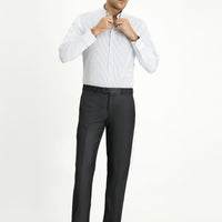 Medium Anthracite 6 Drop Regular Fit Standard Cut Classic Fabric Trousers