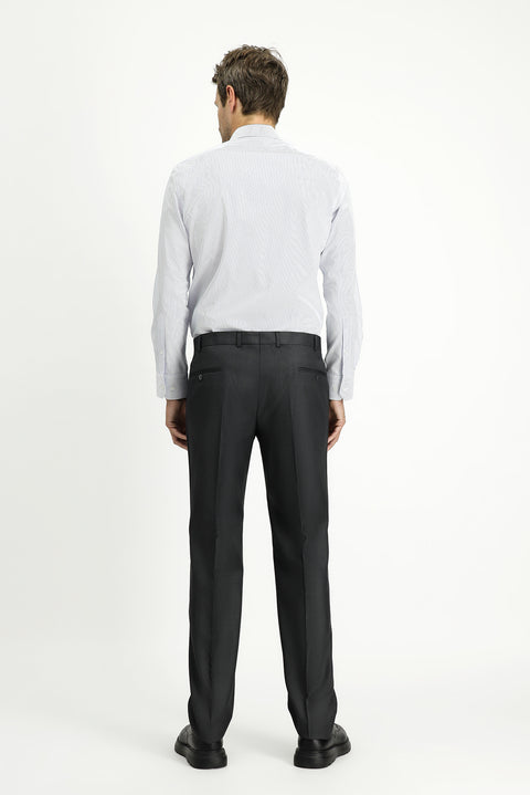 Medium Anthracite 6 Drop Regular Fit Standard Cut Classic Fabric Trousers