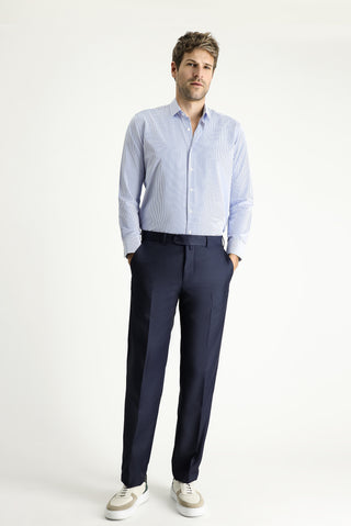  Koyu Lacivert 6 Drop Regular Fit Standart Kesim Klasik Kumaş Pantolon