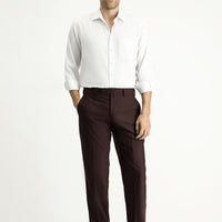 Koyu Bordo 6 Drop Regular Fit Standart Kesim Klasik Kumaş Pantolon