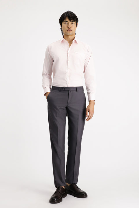 Medium Mink 6 Drop Regular Fit Standard Cut Lycra Classic Fabric Trousers