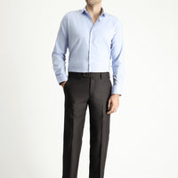 Koyu Kahve 7 Drop Slim Fit Dar Kesim Klasik Kumaş Pantolon