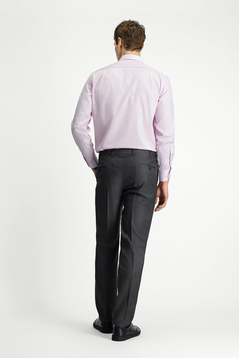 Medium Gray 6 Drop Regular Fit Standard Cut Classic Fabric Trousers