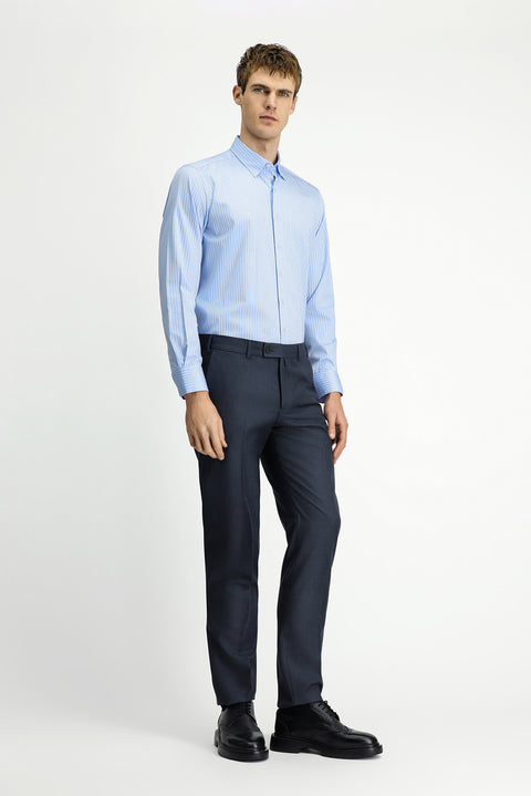 Dark Gray 4-Drop Relaxed Fit Classic Fabric Trousers