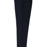 Dark Navy 6 Drop Regular Fit Standard Cut Classic Fabric Trousers