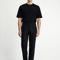 Black 6 Drop Regular Fit Standard Cut Classic Trousers