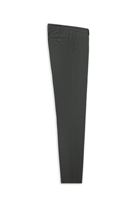 Medium Gray 6 Drop Regular Fit Standard Cut Classic Fabric Trousers
