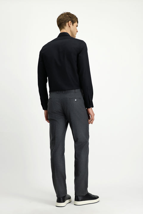 Medium Gray 6 Drop Regular Fit Standard Cut Classic Fabric Trousers