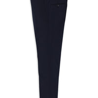 Light Navy Blue 4 Drop Relaxed Fit Comfortable Cut Lycra Classic Fabric Trousers
