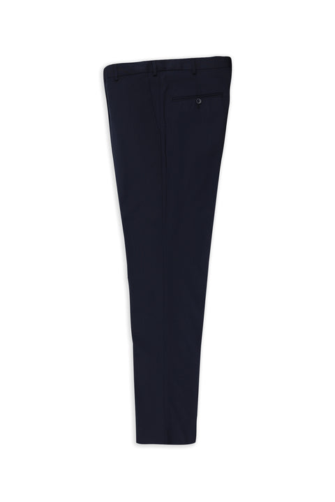 Light Navy Blue 4 Drop Relaxed Fit Comfortable Cut Lycra Classic Fabric Trousers