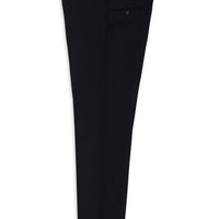 Dark Navy 4 Drop Relaxed Fit Lycra Classic Fabric Trousers