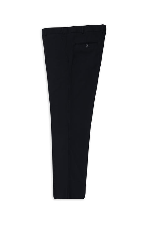 Dark Navy 4 Drop Relaxed Fit Lycra Classic Fabric Trousers