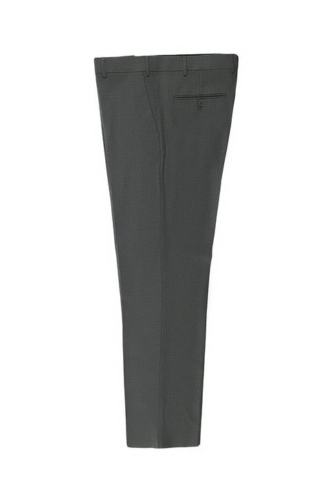 Light Gray 4-Drop Relaxed Fit Classic Fabric Trousers