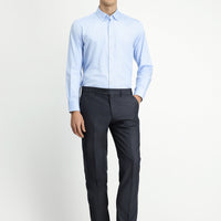 Light Smoke 4-Drop Relaxed Fit Lycra Classic Fabric Trousers