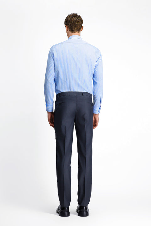 Light Smoke 4-Drop Relaxed Fit Lycra Classic Fabric Trousers