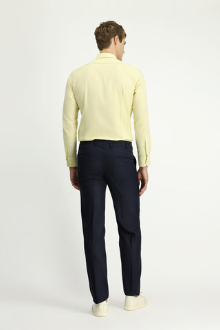  Orta Lacivert 7 Drop Slim Fit Dar Kesim Likralı Klasik Kumaş Pantolon