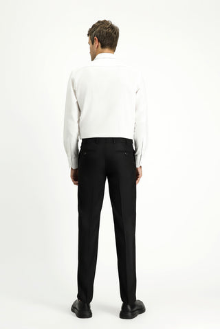  Siyah 4 Drop Relaxed Fit Rahat Kesim Klasik Kumaş Pantolon