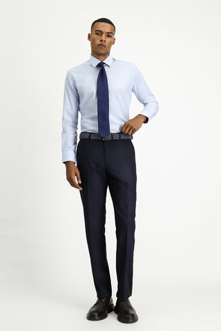  Koyu Lacivert 7 Drop Slim Fit Dar Kesim Klasik Kumaş Pantolon