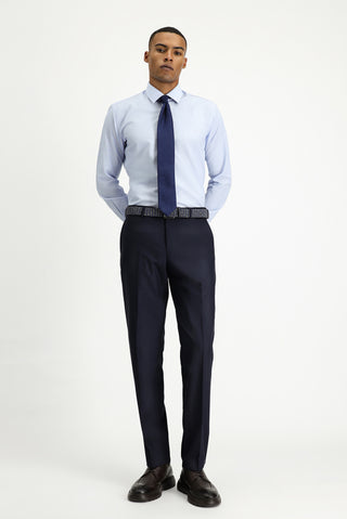  Koyu Lacivert 7 Drop Slim Fit Dar Kesim Klasik Kumaş Pantolon
