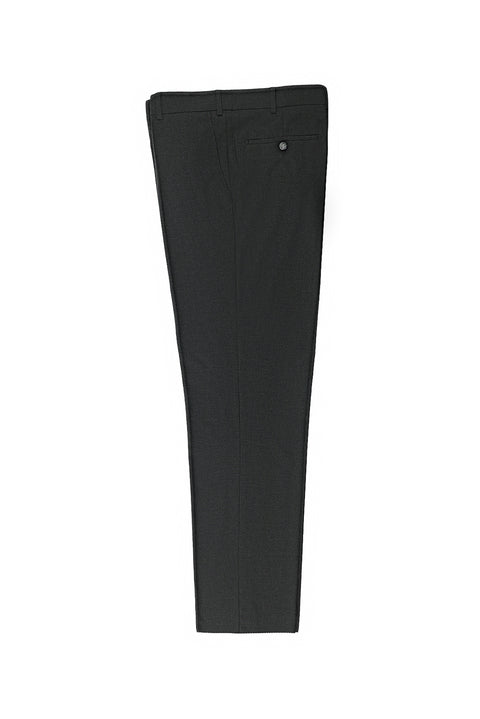 Dark Anthracite 6 Drop Regular Fit Standard Cut Classic Fabric Trousers