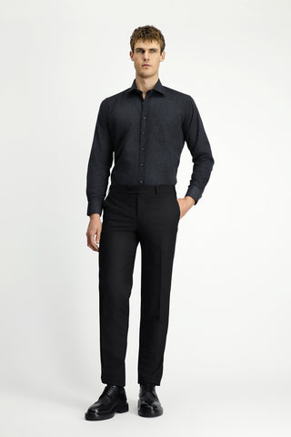  Siyah 6 Drop Regular Fit Standart Kesim Likralı Klasik Kumaş Pantolon